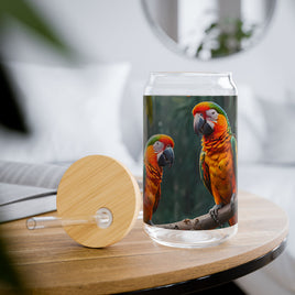 Tropical Macaw Sipper Glass