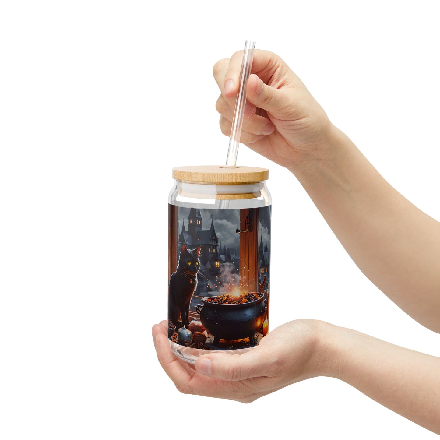 Witch’s Brew Black Cat Sipper Glass