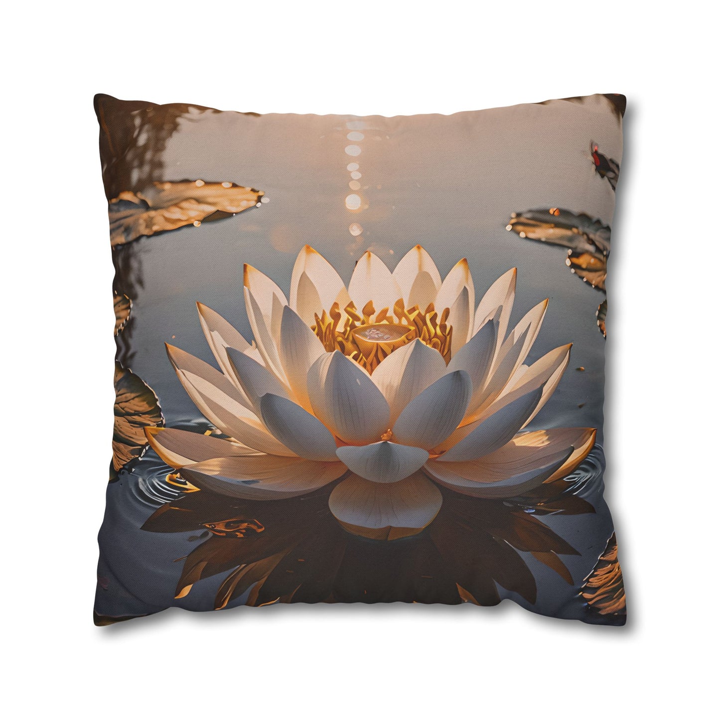 Lotus Waterlily Decorative Pillowcase