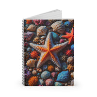 Colorful Starfish and Shells Spiral Notebook