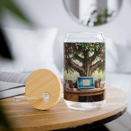 Cozy Study Corner Tree Sipper Glass