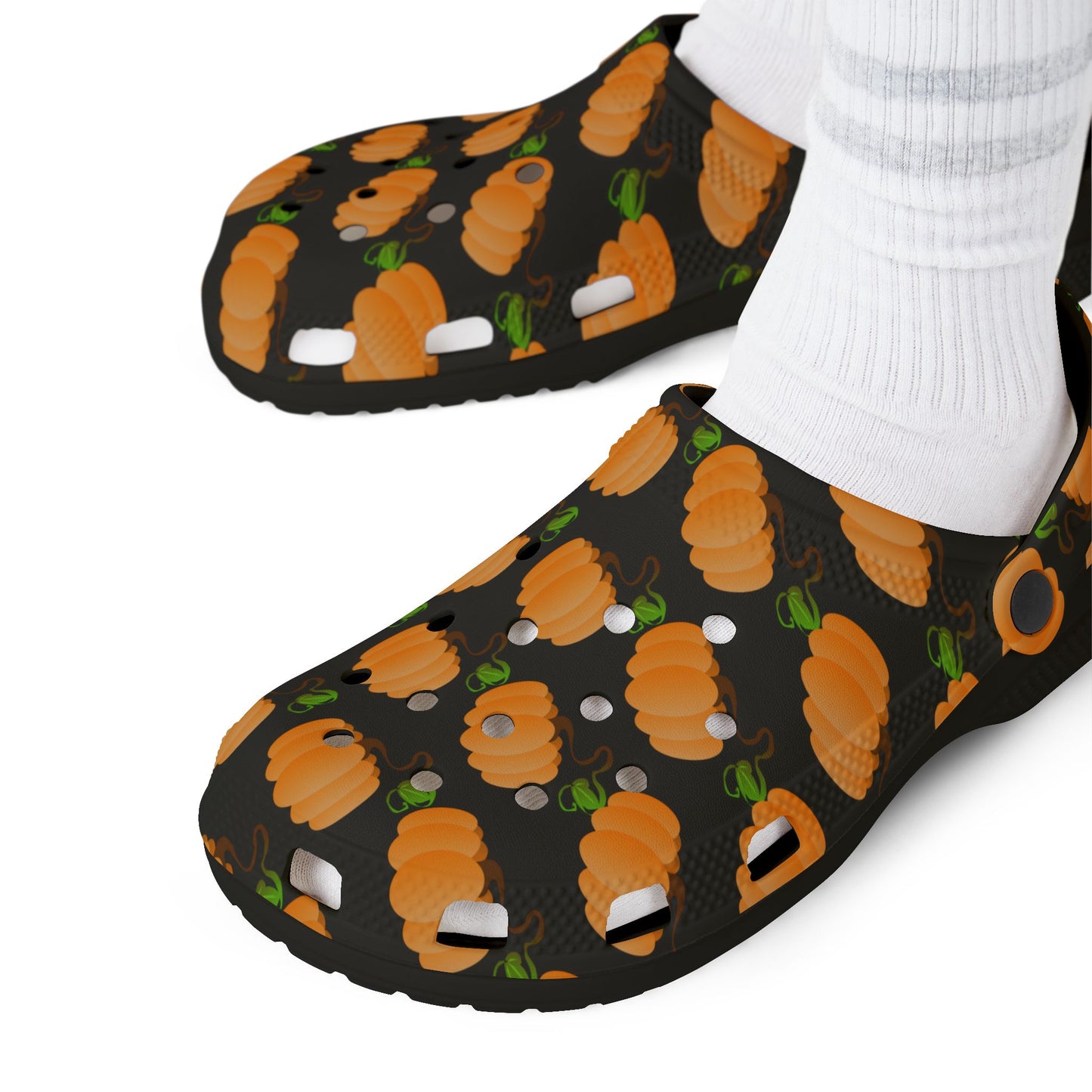 Halloween Pumpkin Pattern Clogs