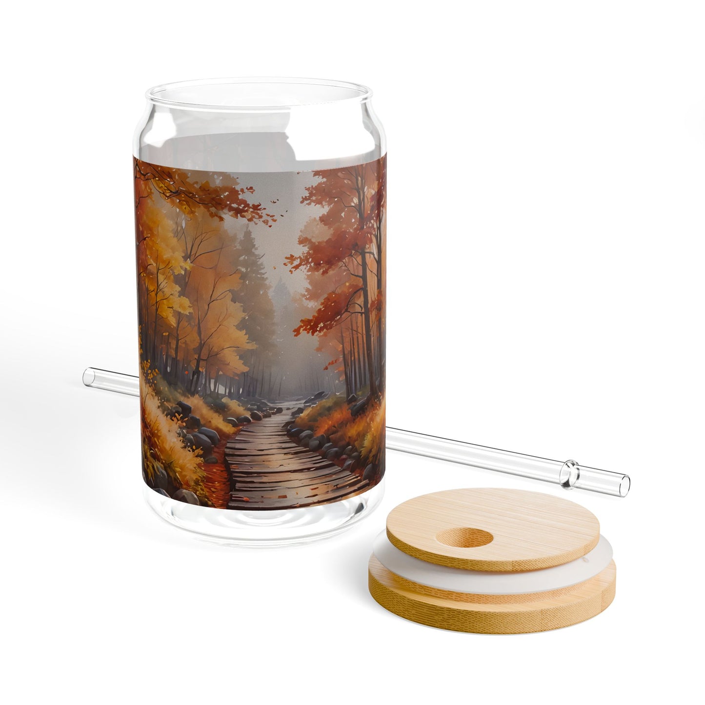 Autumn Forest Sipper Glass