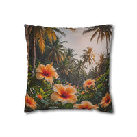 Tropical Hibiscus Decorative Pillowcase