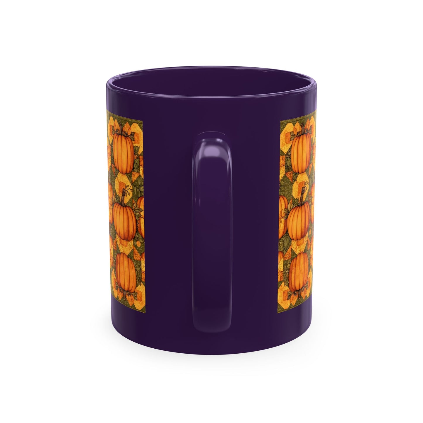 Pumpkin Quilt Patch Ceramic Mug