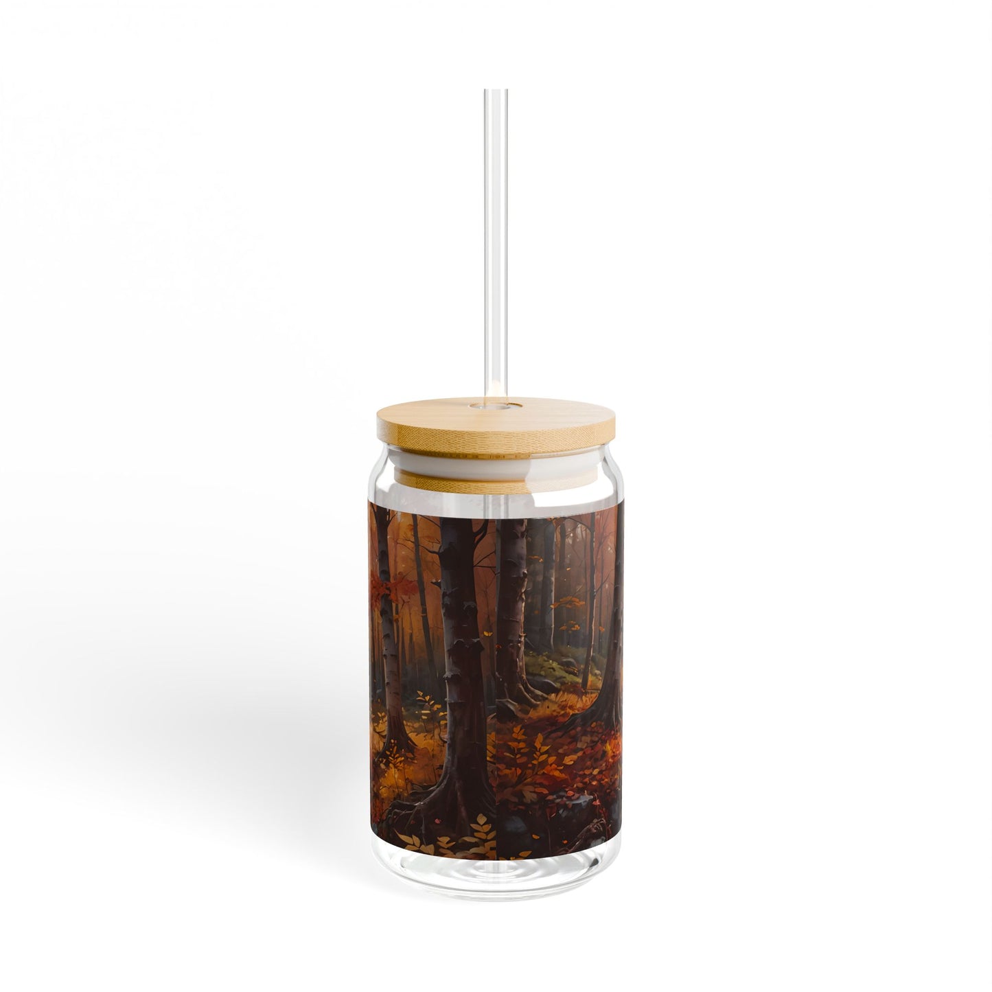 Fall Forest Path Sipper Glass