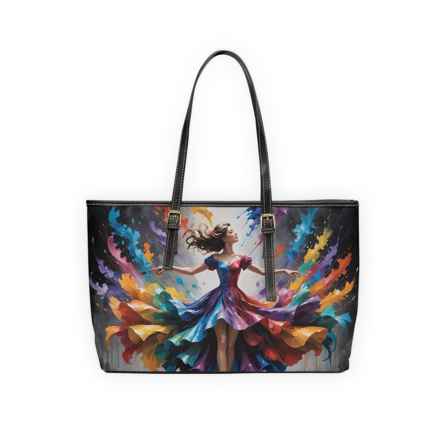 Colorburst Dancer PU Leather Shoulder Bag