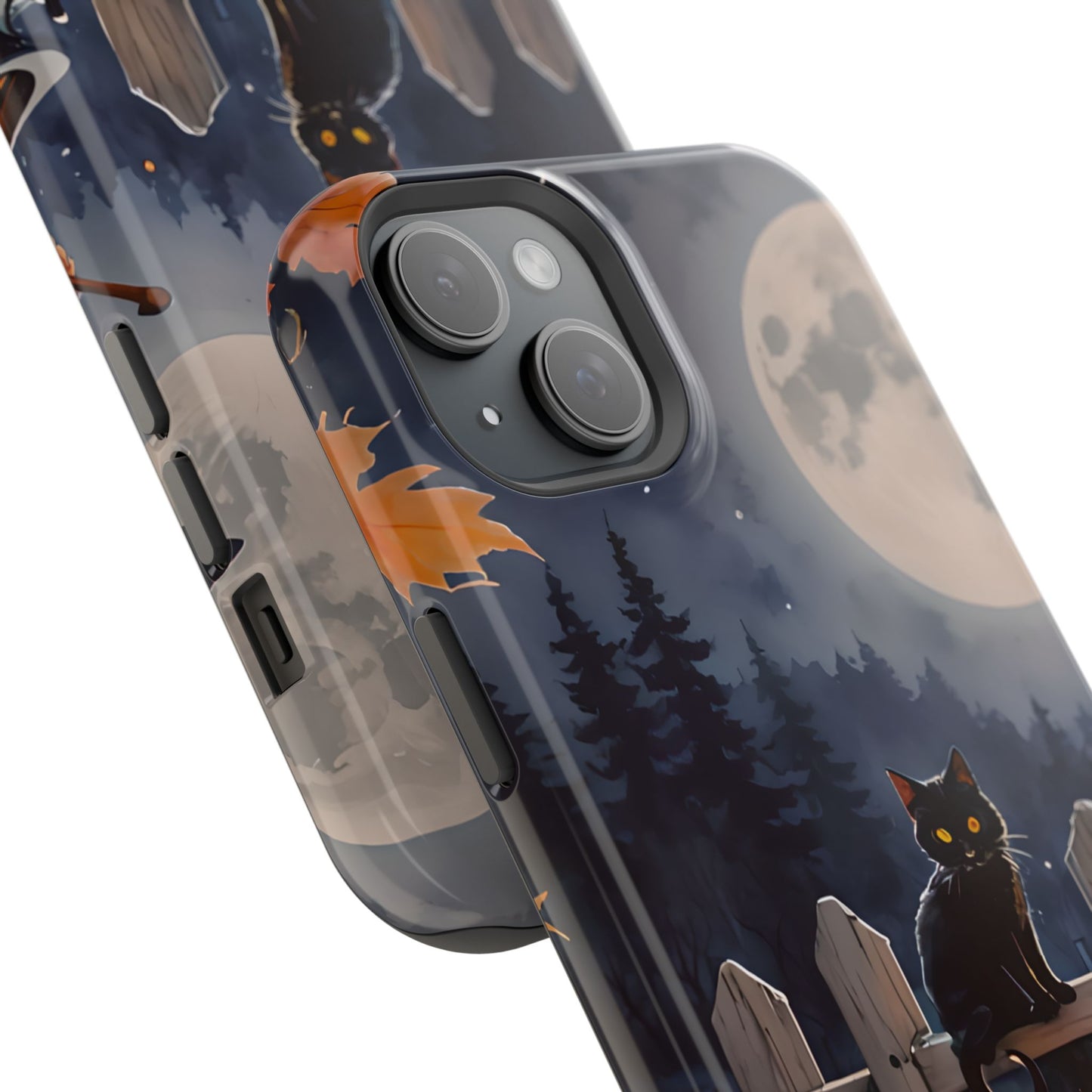 Black Cat Pumpkin Magnetic Phone Case