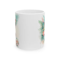 Bridal Tropical Floral Ceramic Mug