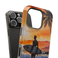 Tropical Sunset Surf Magnetic Tough Phone Case
