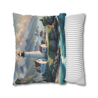 Coastal Lighthouse Pillow Cover