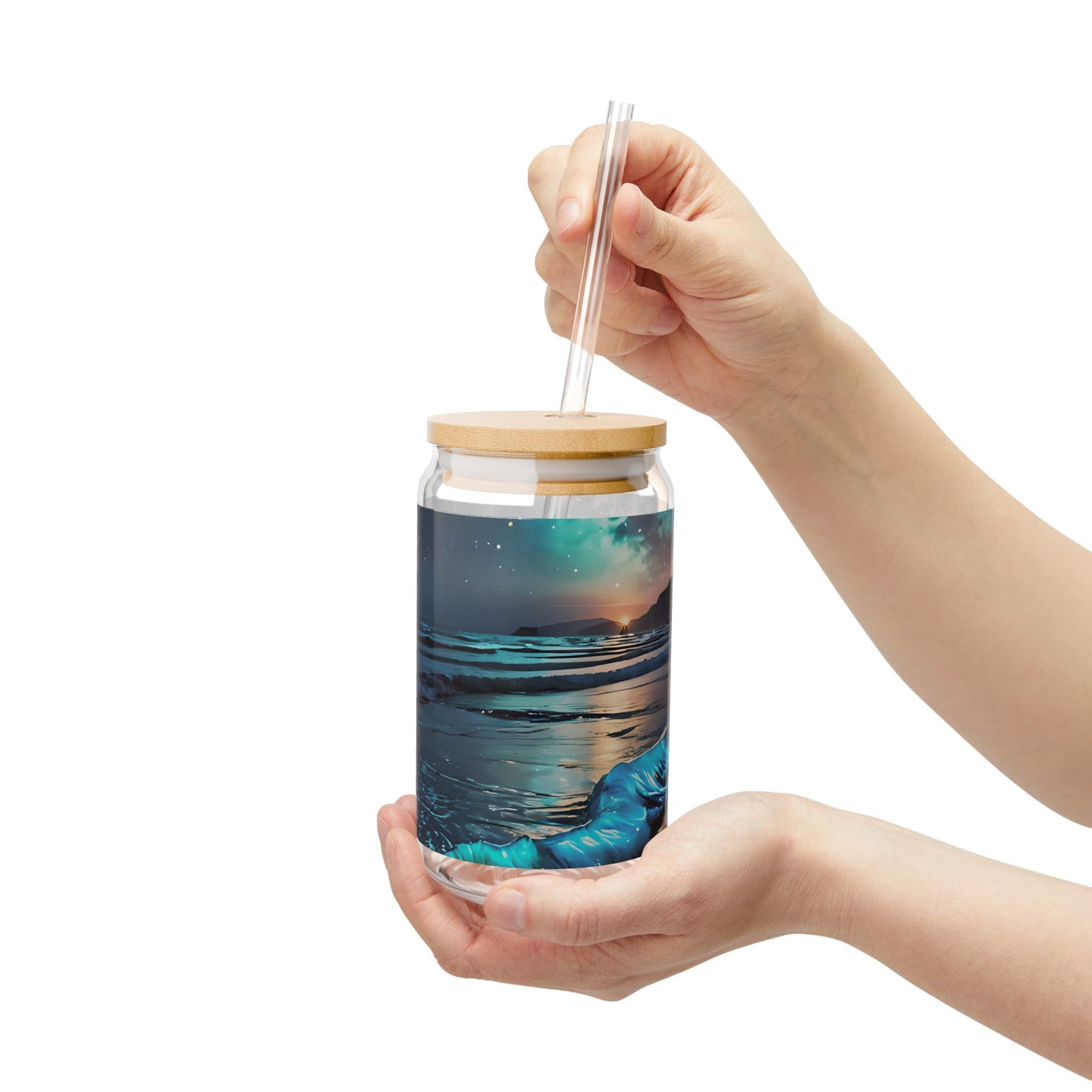 Bioluminescent Ocean Night Sipper Glass
