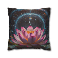 Lotus Waterdrop Decorative Pillowcase
