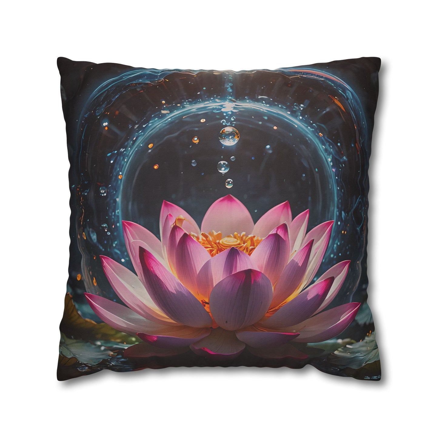 Lotus Waterdrop Decorative Pillowcase