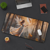 Enchanted Autumn Winged Fairy Desk Mat