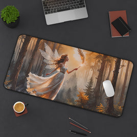 Enchanted Autumn Winged Fairy Desk Mat