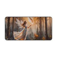 Enchanted Autumn Winged Fairy Desk Mat