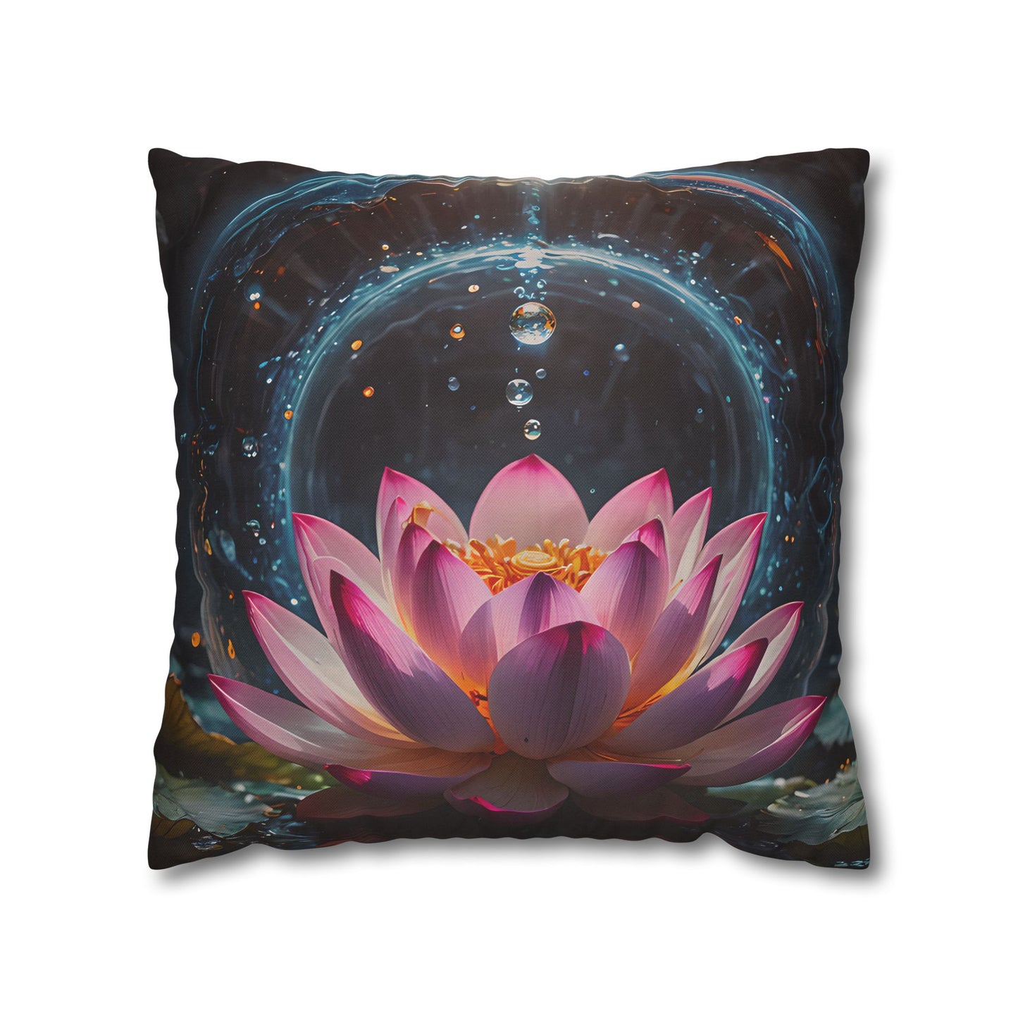 Lotus Waterdrop Decorative Pillowcase