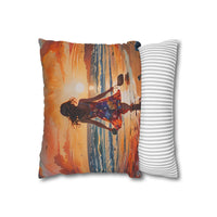 Sunset Beach Walk Pillowcase