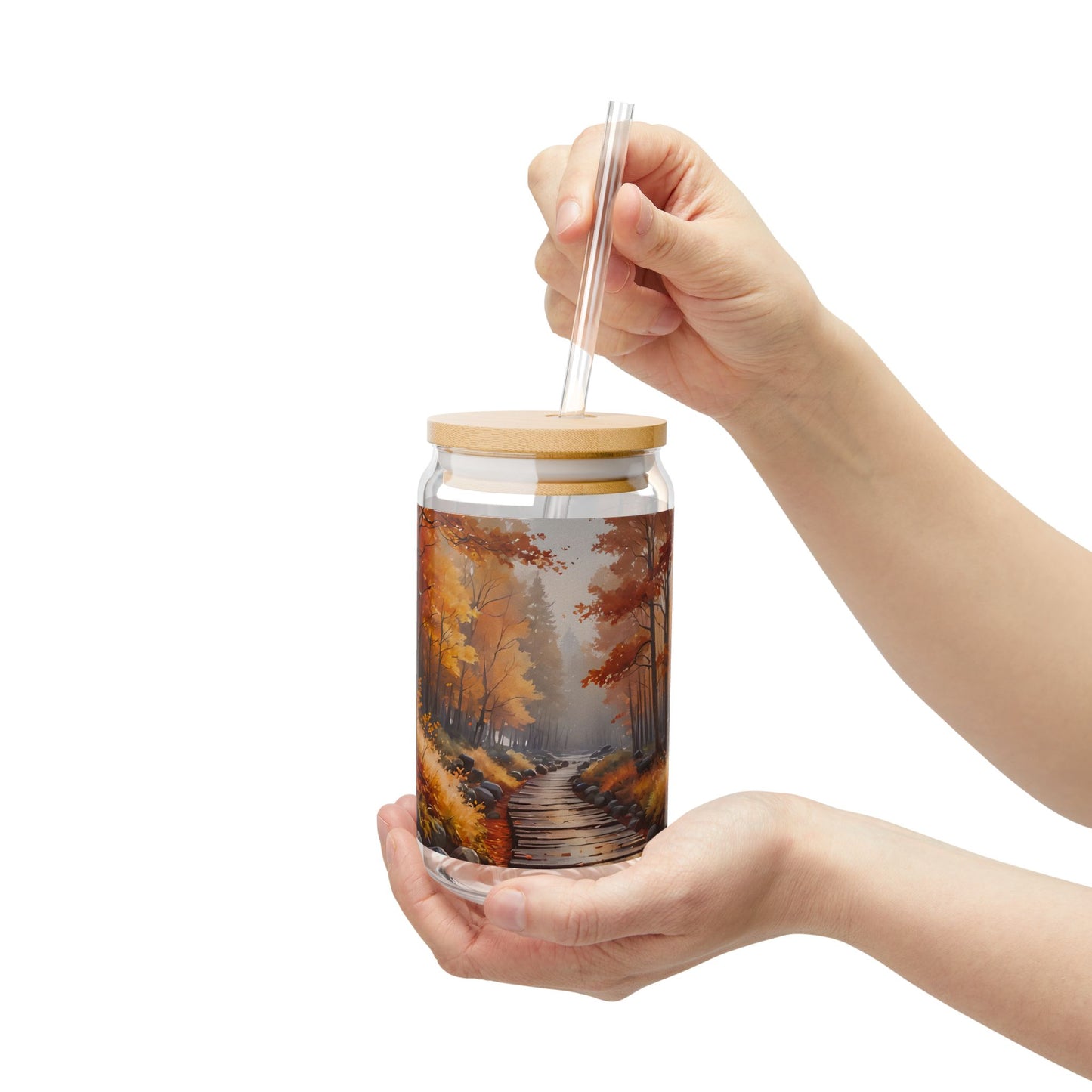 Autumn Forest Sipper Glass