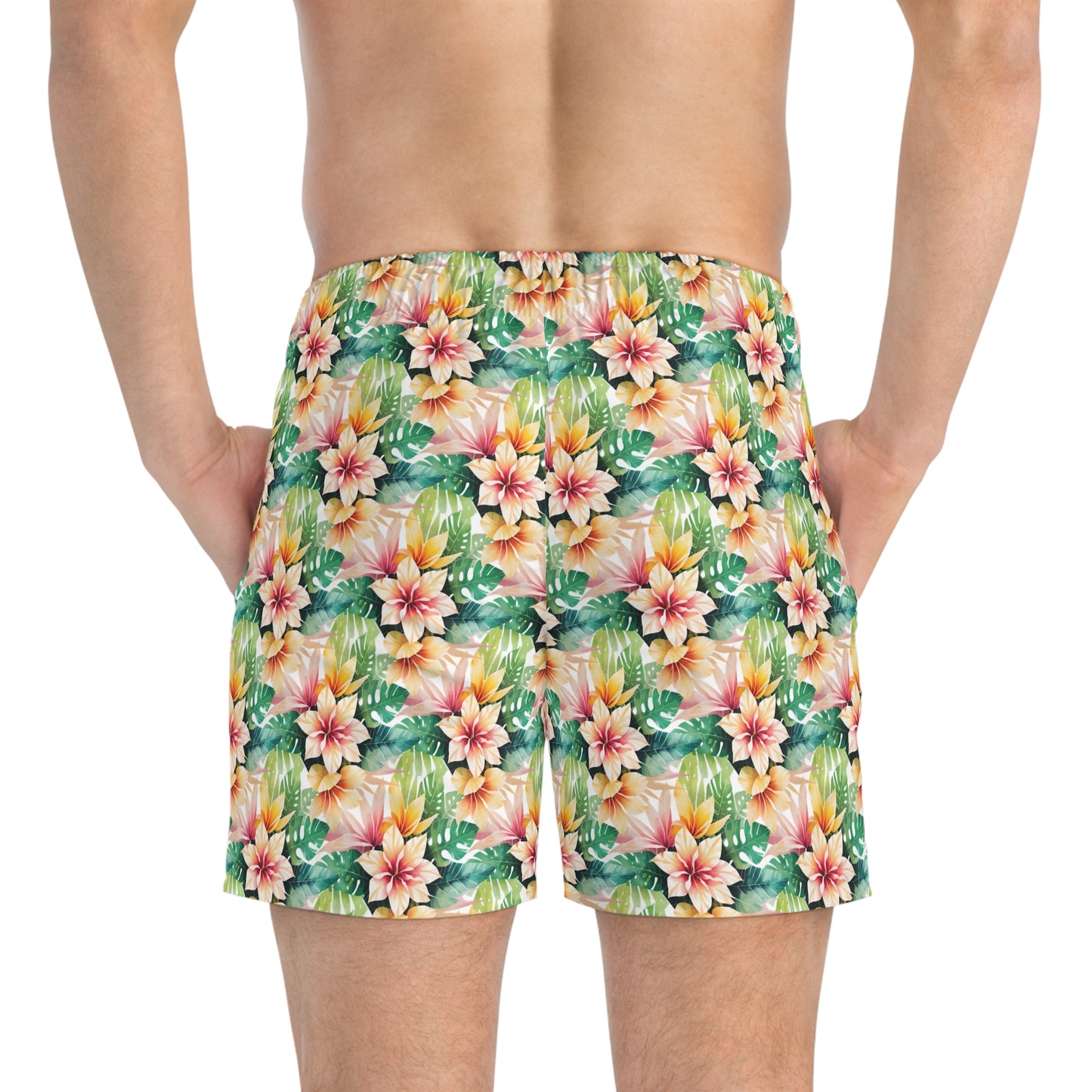 Tropical Hibiscus Swim Trunks