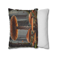 Mushroom Forest Decorative Pillowcase