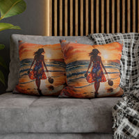 Sunset Beach Walk Pillowcase