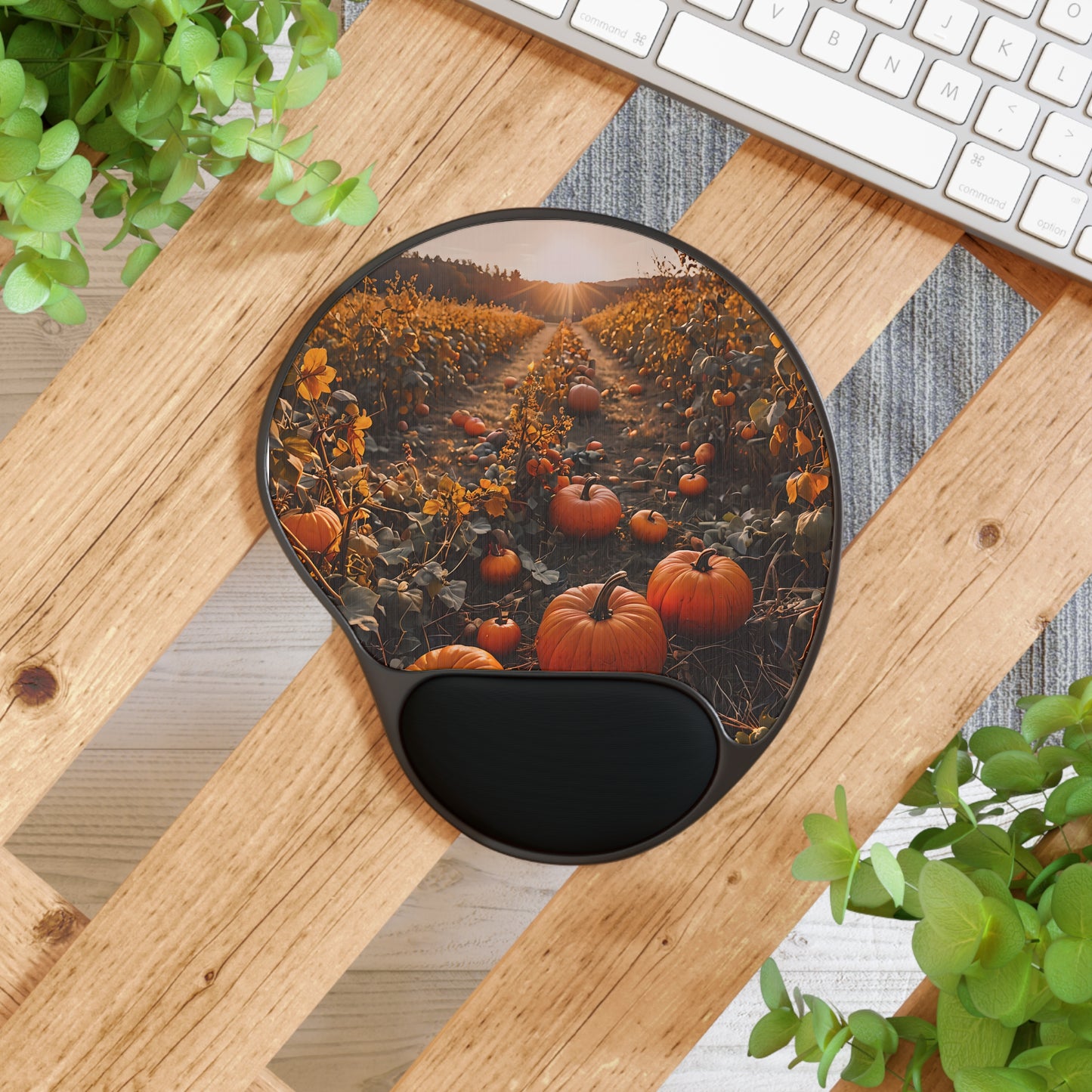 Pumpkin Patch Wrist Rest Mouse Pad