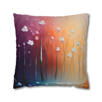 Minimalist Art Field of Flowers Pillow Cover