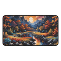Autumn Mountain River Landscape Deck Mat