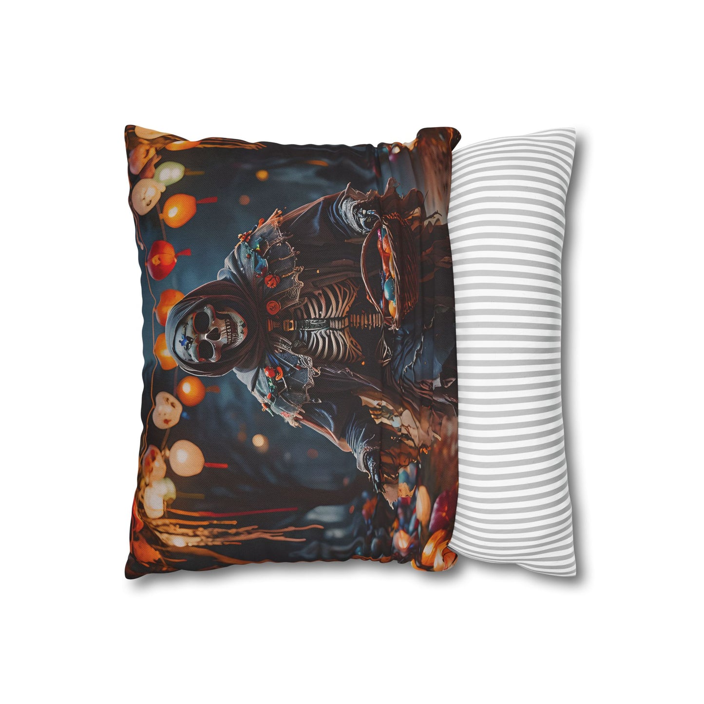 Spooky Grim Reaper Decorative Pillow Cover