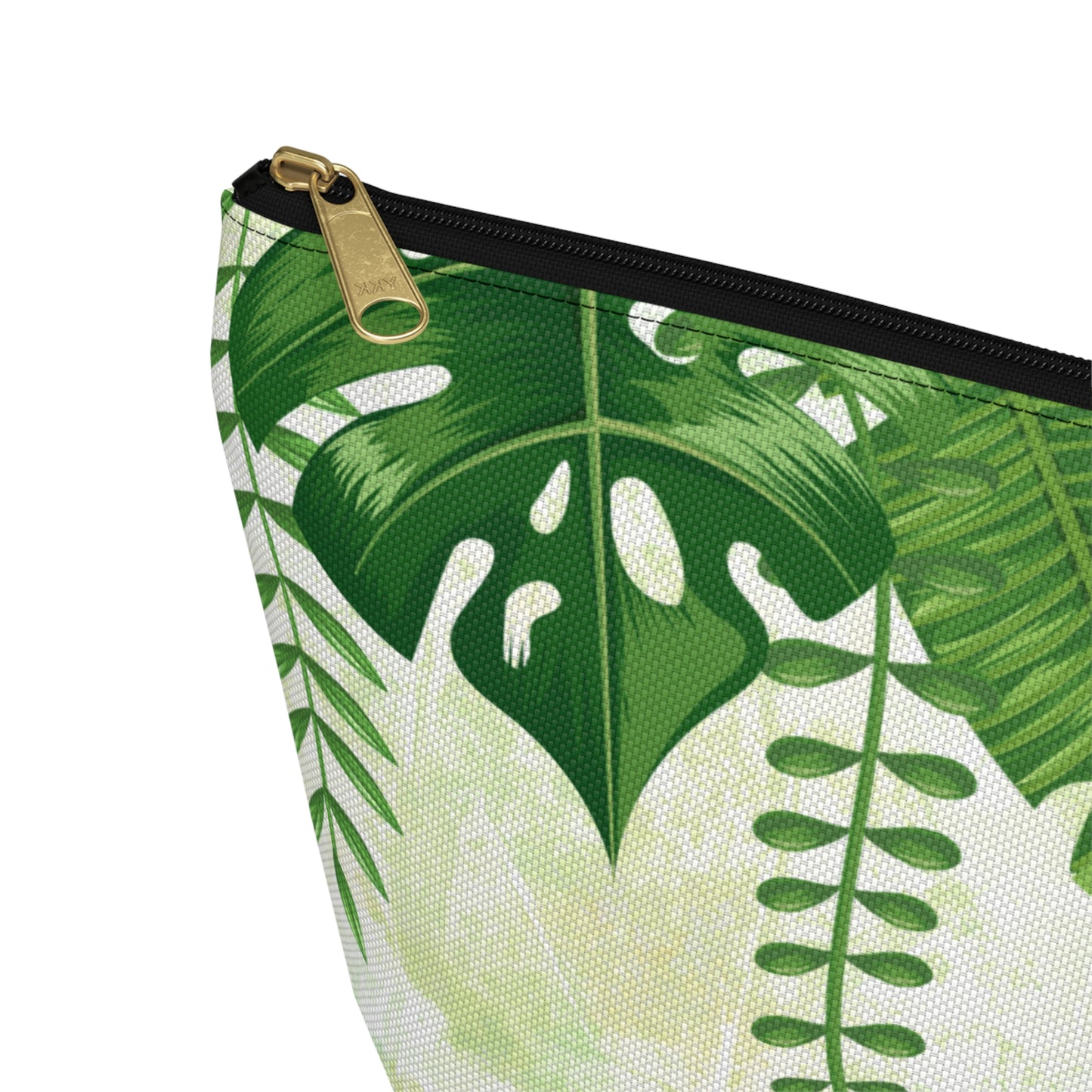 Green Botanical Accessory Pouch
