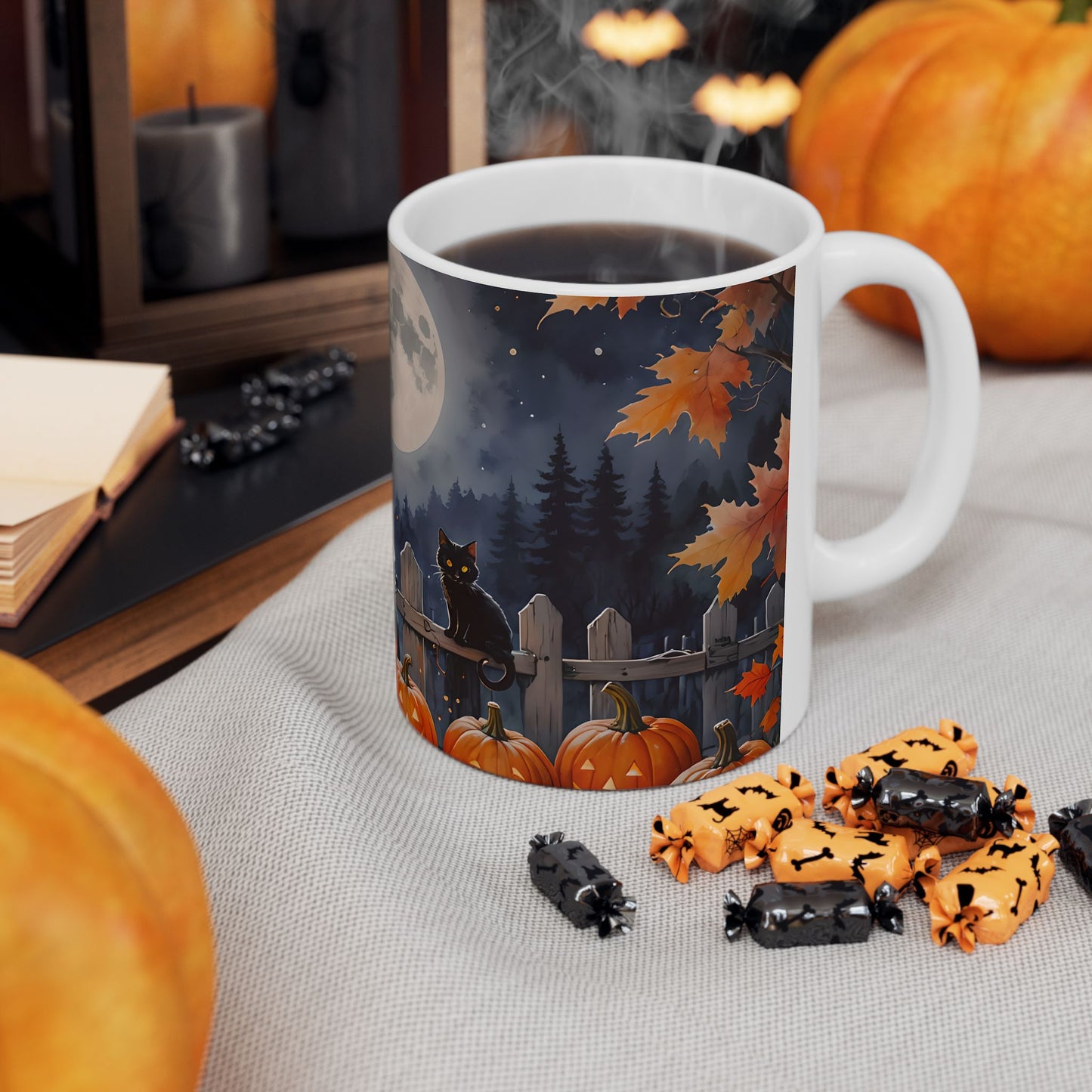Cute Witch Stirring Cauldron Mug