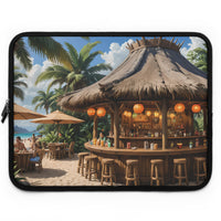 Tropical Beach Bar Paradise Laptop Sleeve
