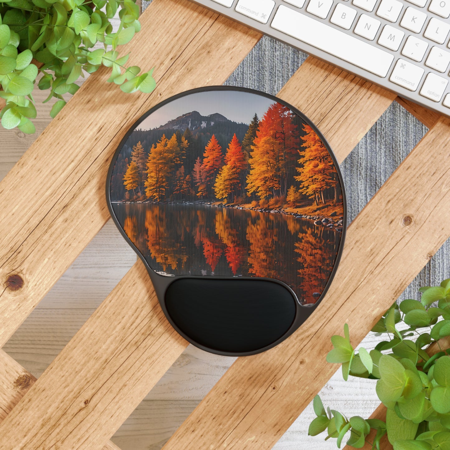Autumn Lake Mouse Pad with Wrist Rest