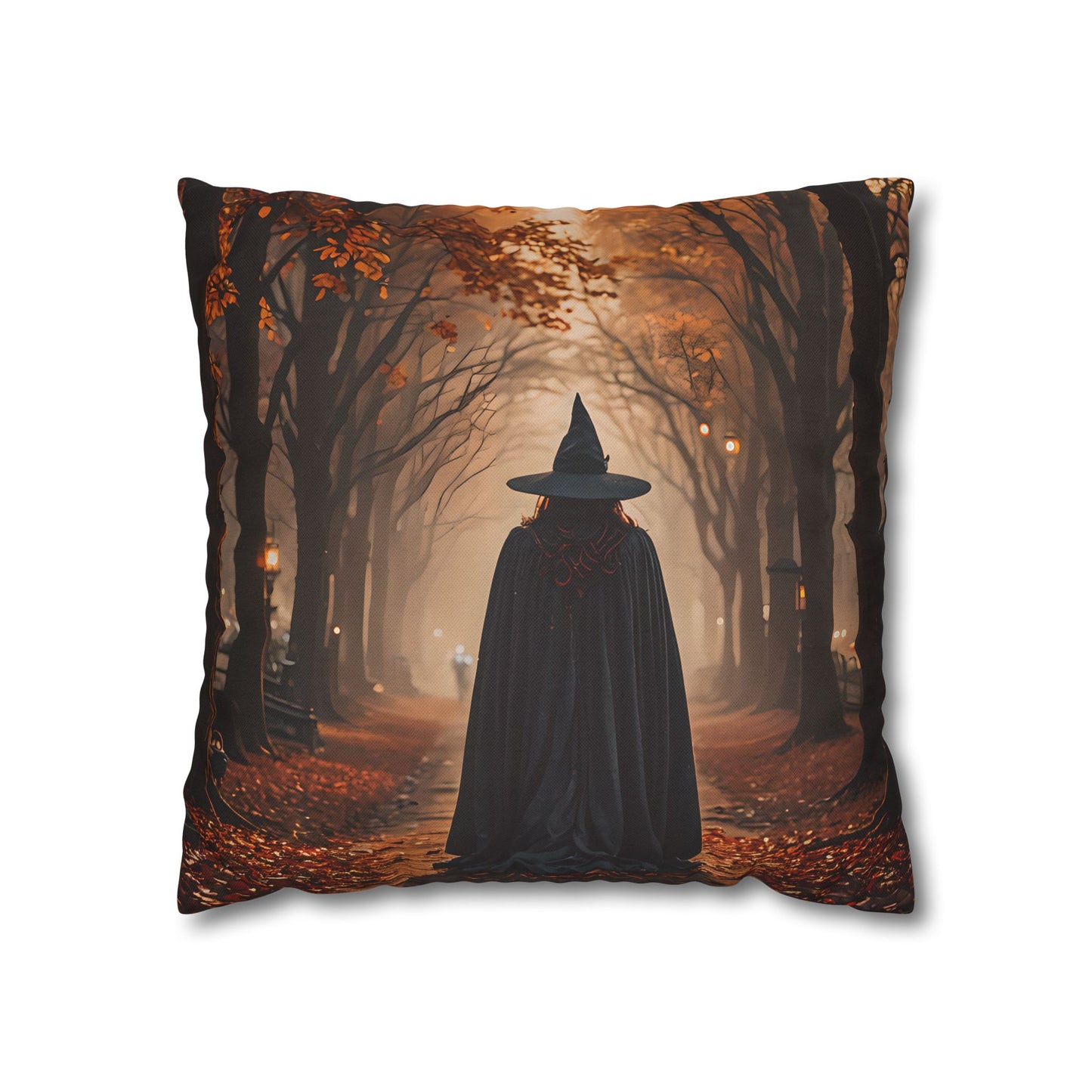 Witch in Autumn Forest Pillowcase