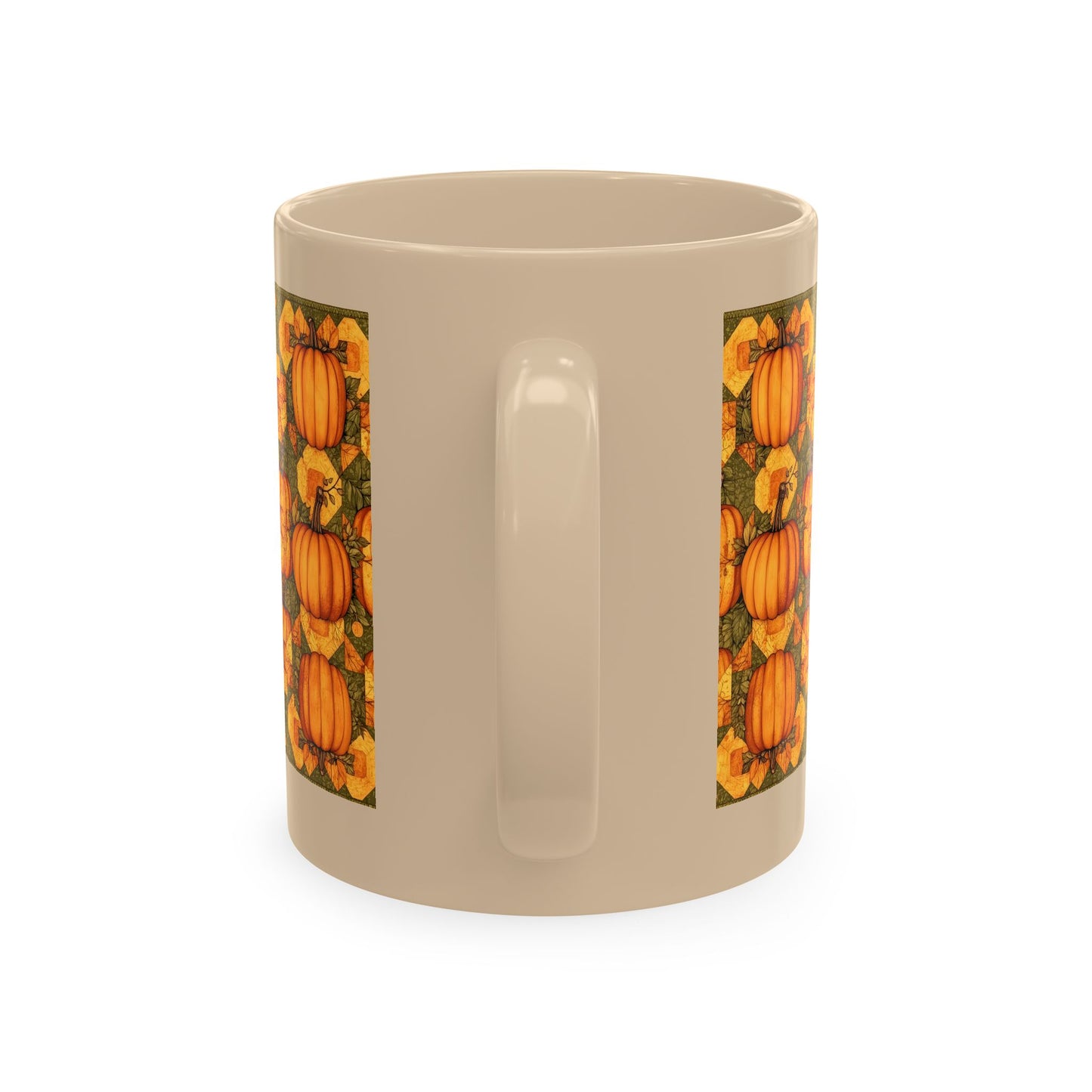 Pumpkin Quilt Patch Ceramic Mug