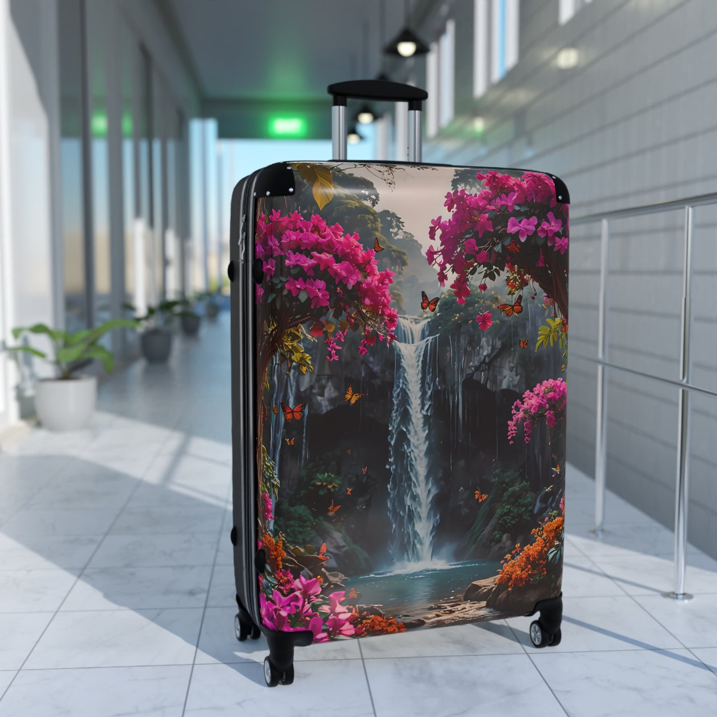 Tropical Waterfall Cabin Suitcase