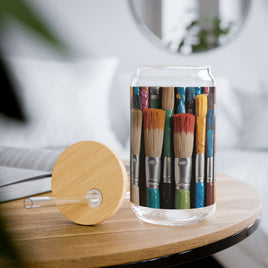 Artist Paintbrush Sipper Glass
