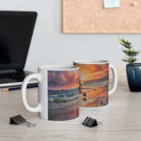 Beach Sunset Walk Ceramic Mug
