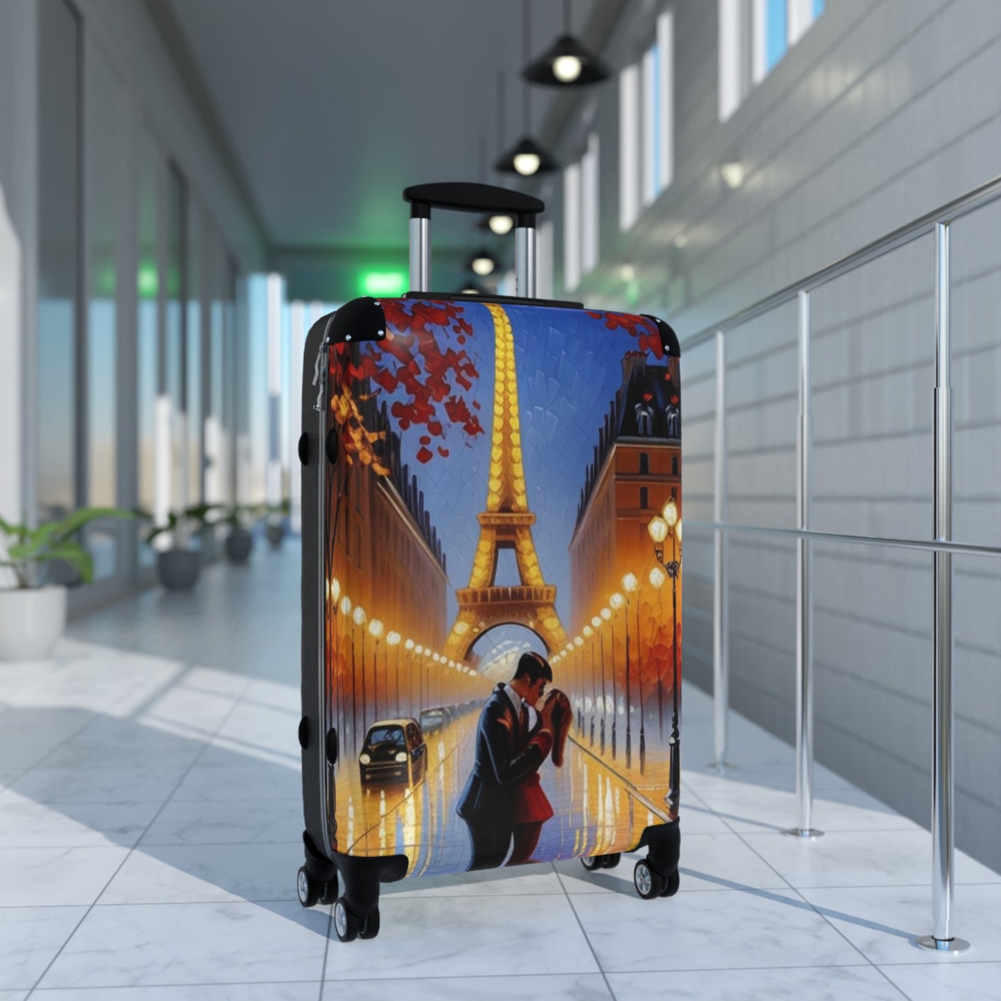 A Kiss in Paris Travel Suitcase