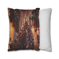 Romantic Rose Beach Sunset Pillowcase