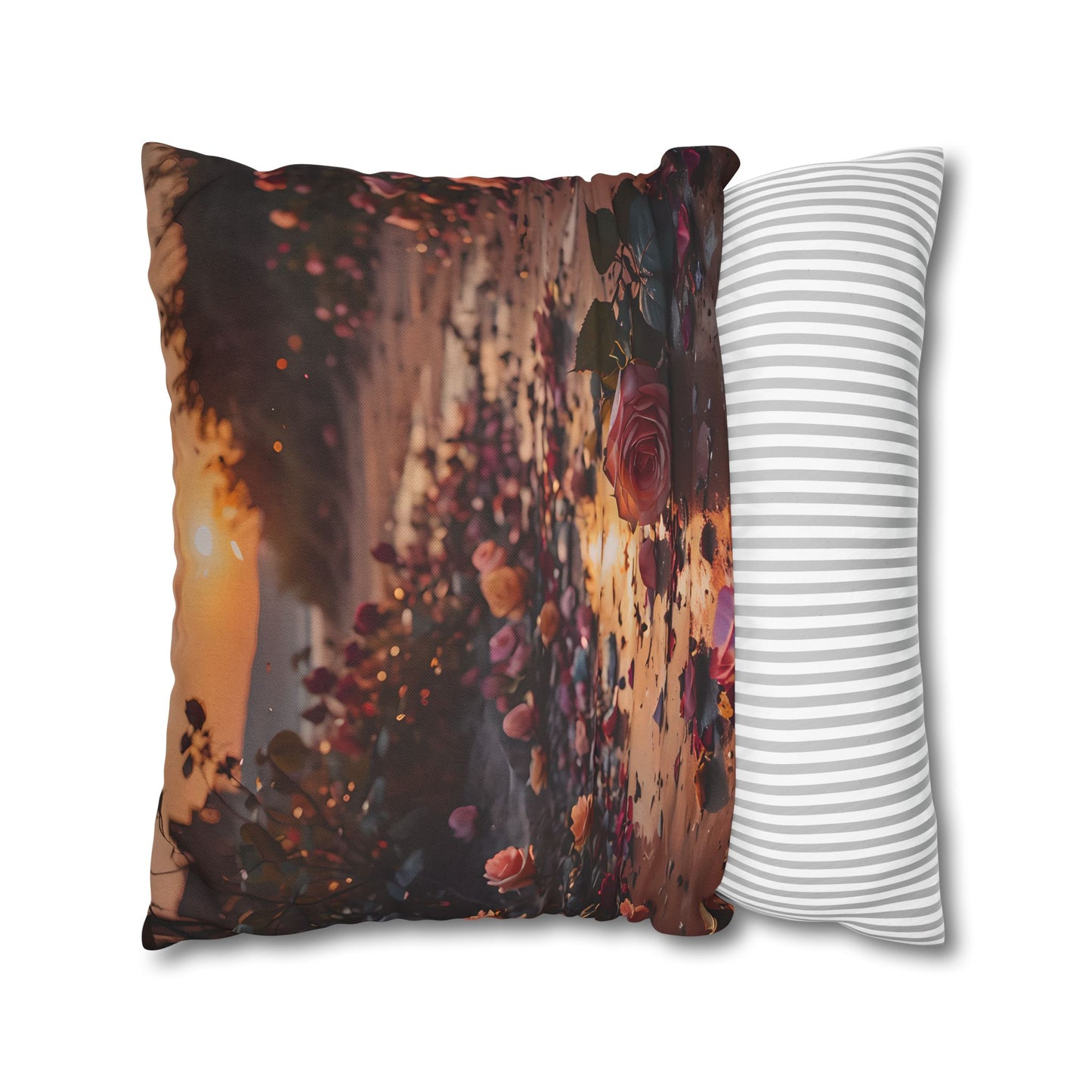 Romantic Rose Beach Sunset Pillowcase