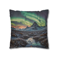 Aurora Mountain Decorative Pillowcase
