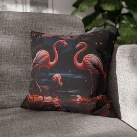 Flamingo Sunset Decorative Pillowcase