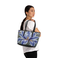 Floral Iris PU Leather Shoulder Bag