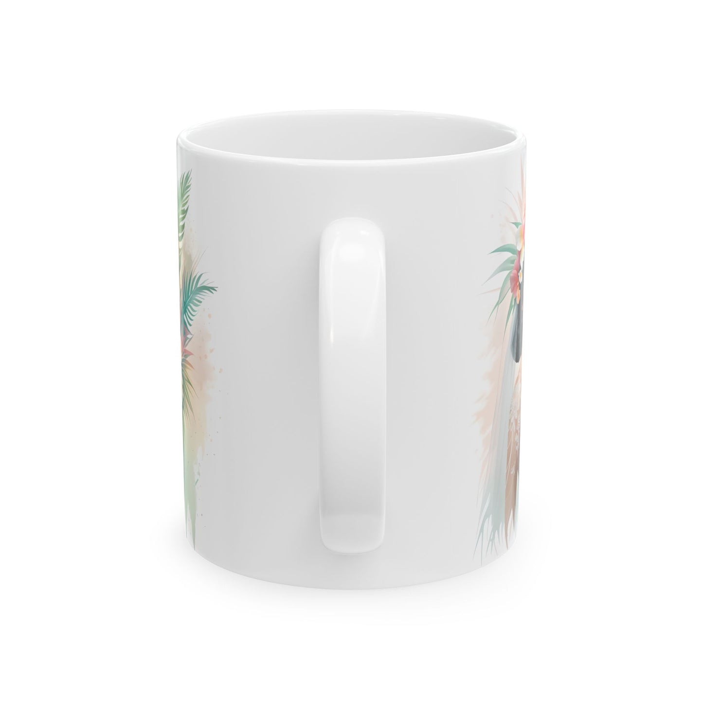 Bridal Tropical Floral Ceramic Mug