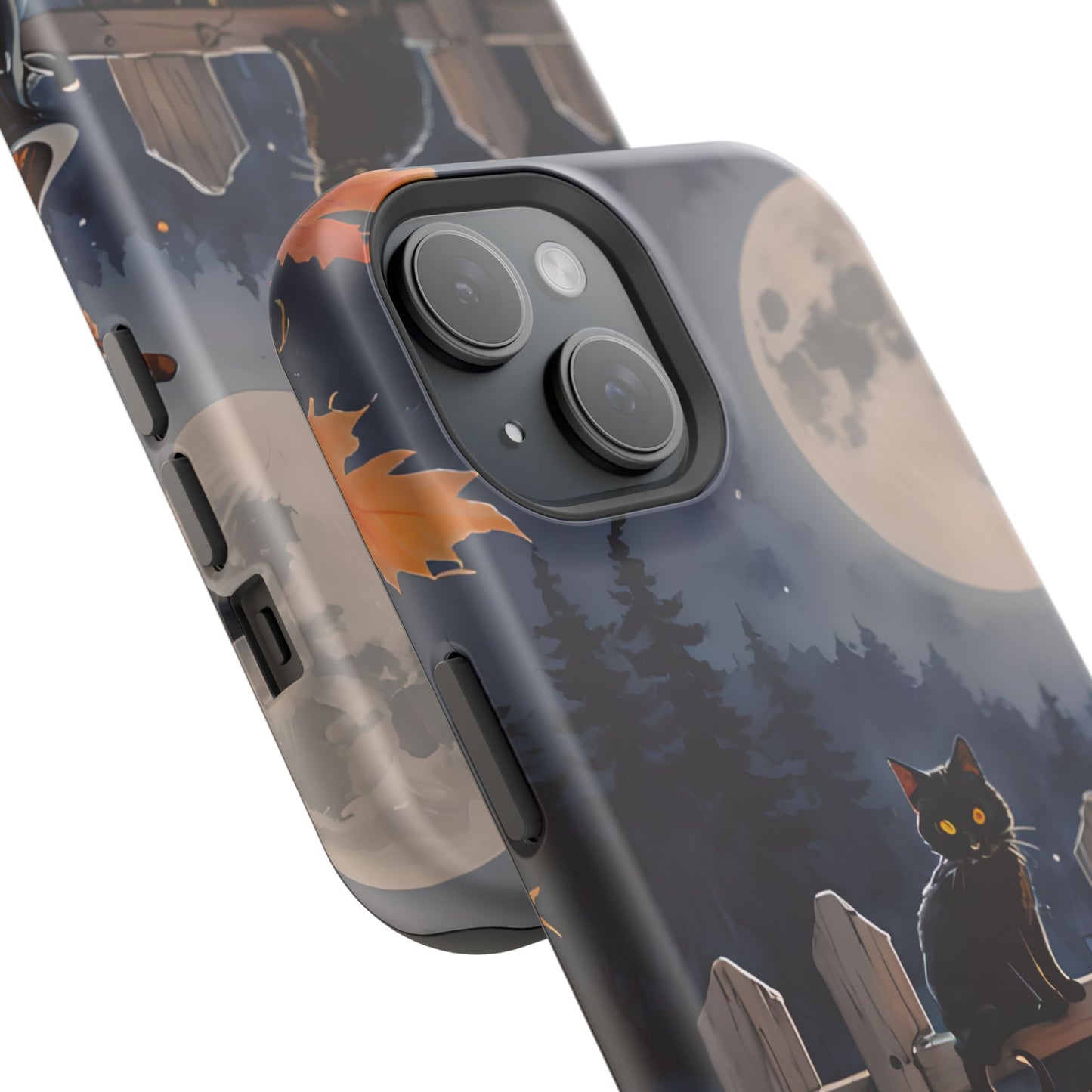 Black Cat Pumpkin Magnetic Phone Case