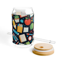 Teacher School Supplies Sipper Glass