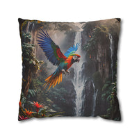 Waterfall Jungle Macaw Pillowcase